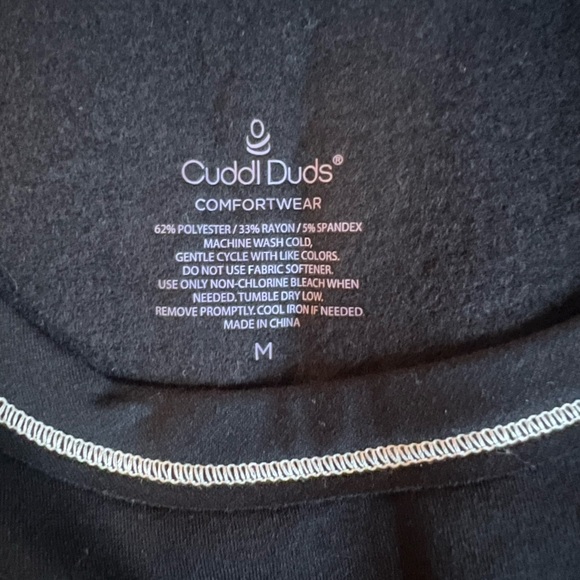 Cuddl Duds Black Comfortwear Set - Picture 2 of 3